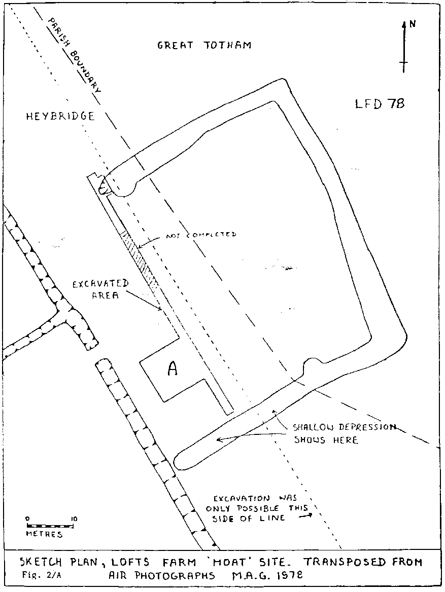 Moat excavation sketch plan